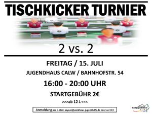 TISCHKICKERTURNIER 2 vs.2
